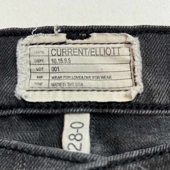 Current Elliott Size 28 Black Distress Skinny Jeans - Picture 4 of 9